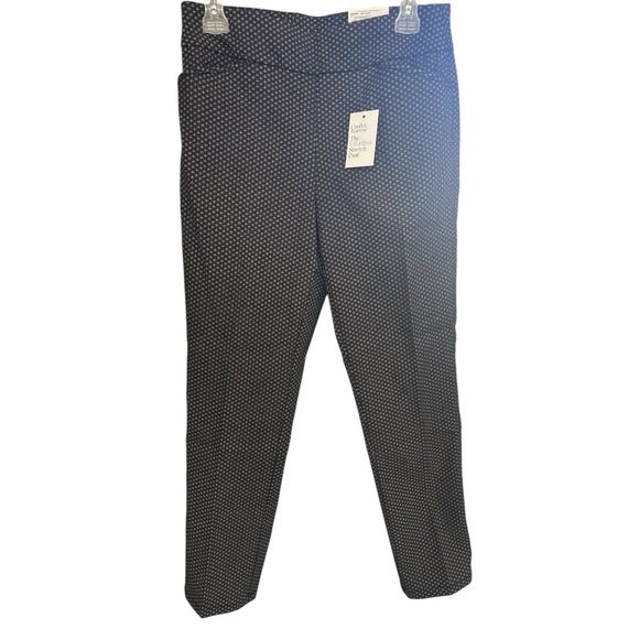 croft & barrow Pants - NWT Croft & Barrow Straight Mid Rise Black Print Pants